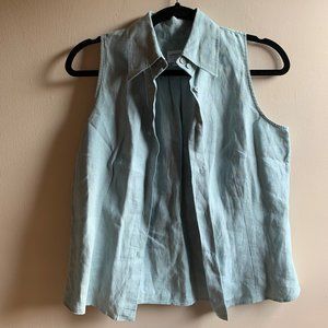 Armani Collezioni Sleeveless Button Down